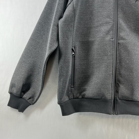 Publish Track Jacket Men M Full Zip Ribbed Trim Zip Pocket Colorblock Gray Black - Picture 7 of 12